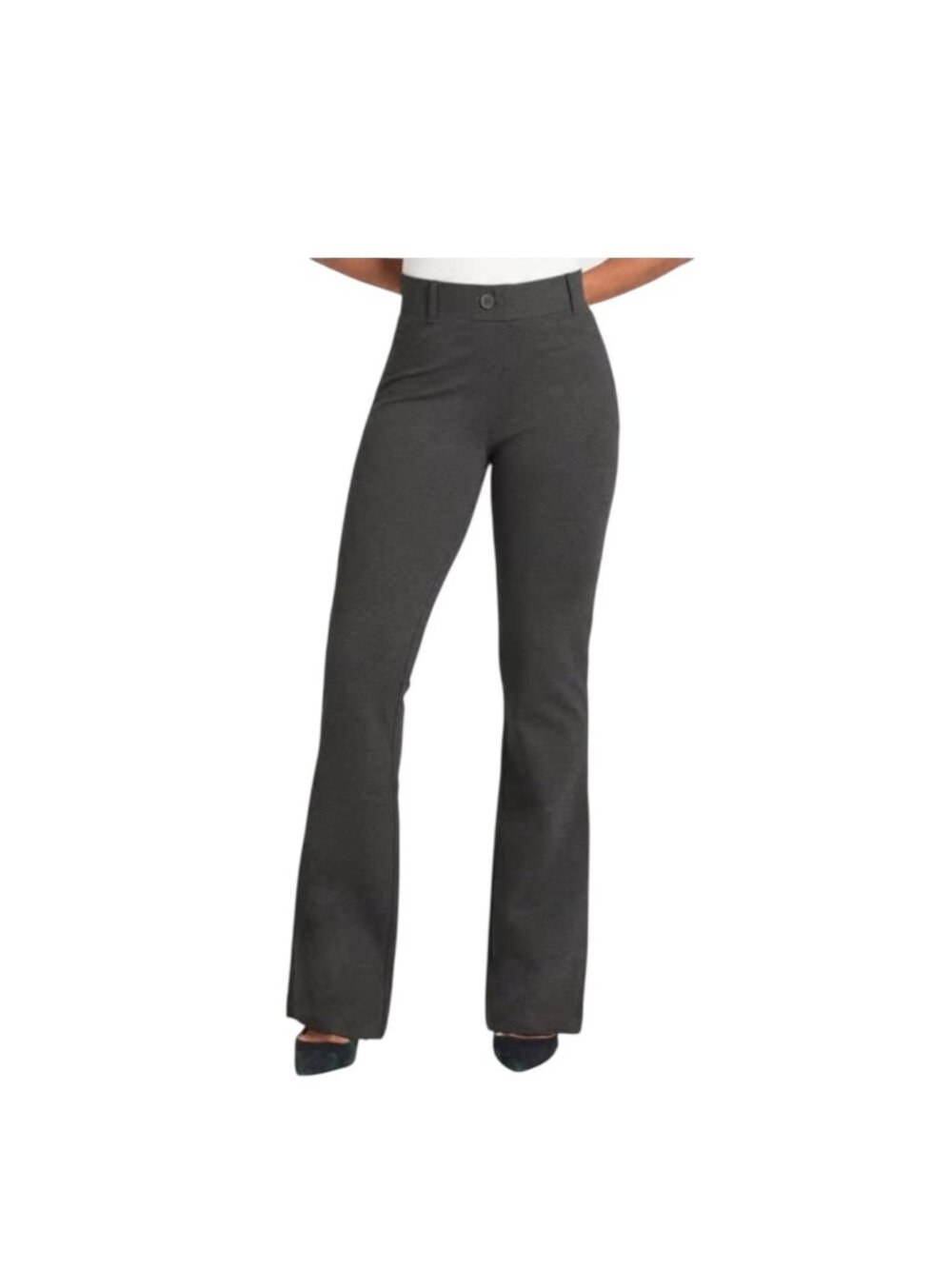 Betabrand Straight Leg Pants Gray Size L Tall Minimalist Yoga Comfort Career